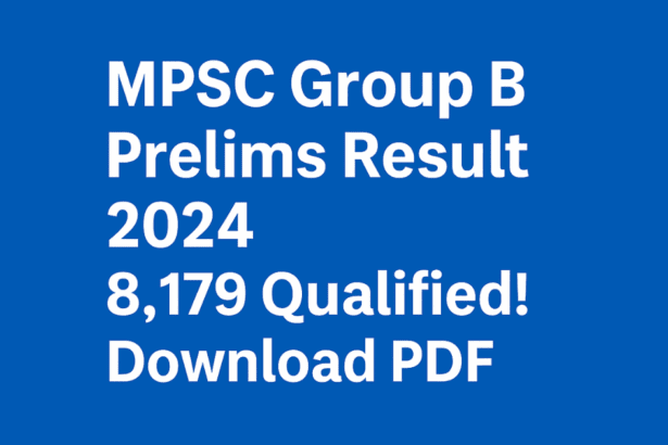 MPSC Group B Prelims Result 2024 8179 Qualified PDF Download